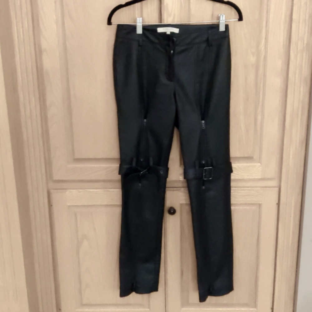 Leather pants biker style by Bcbgmaxazria Runway, XS